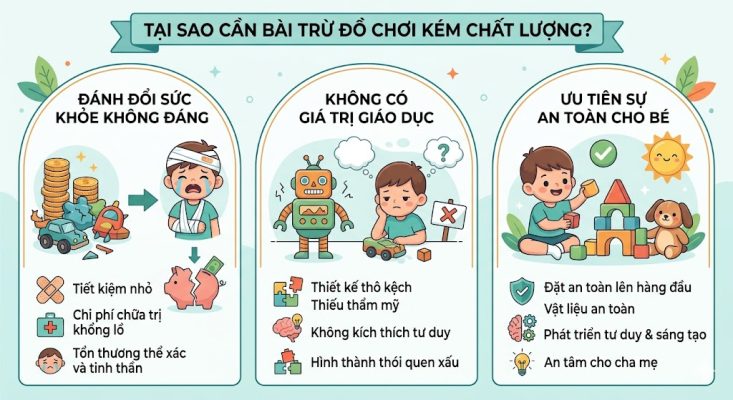 Tại sao cha mẹ cần bài trừ đồ chơi kém chất lượng
