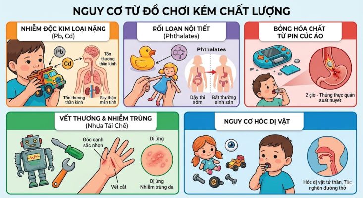 Minh chứng thực tế về tác hại của đồ chơi kém chất lượng