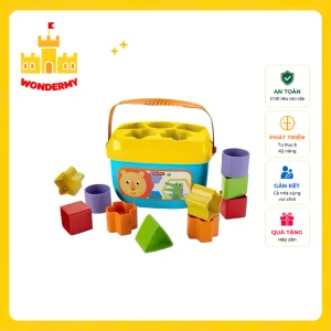 Đồ Chơi Thả Khối WonderMy - Xô Thả Hình Khối & Chữ Cái Bằng Nhựa An Toàn, Đồ Chơi Giáo Dục Sớm Cho Bé 1-3 Tuổi